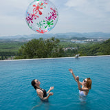 2 Pack Jumbo Inflatable 31" Giant Beach Ball Crystal Clear with Translucent Dots Swimming Pool Floats Accessory Water Balloons