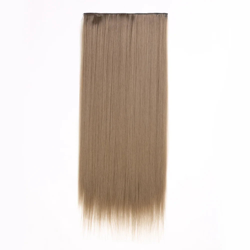 Synthetic Clip in Hair Extensions 6 Pcs/Set 16 Clips Long Straight Hairpieces Clip On Hair Extension for Women Blonde