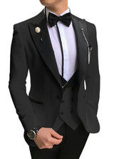 2023 Men 3 Pieces Suits For Men Custom Made Groom Groomsmen Tuxedos Wedding Men Suit Terno Masculino(Jacket+Pant+Vest)