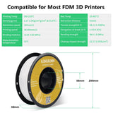 Kingroon 3D Printer PLA PETG Filament 1kg 1.75mm For 3D Printer,TPU 2.2LBS 3D Printing Plastic Material Eco Friendly Fast Ship