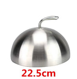 high grade Stainless steel plate cover round gold steak lid western style food no magnet pan lid Korean barbecue BBQ pot cover