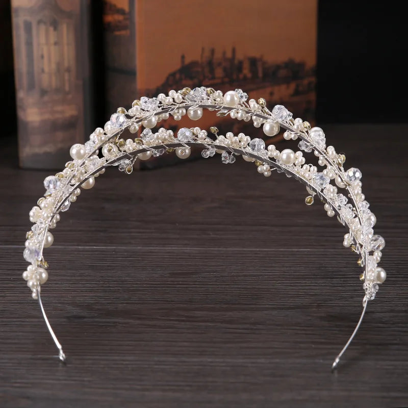 Fashion Insert Comb Broken Hair Clip Payneta Korean Elegant Pearl Hair Claw Ladies Pearl Flower Crystal Comb Hair Pins Clips