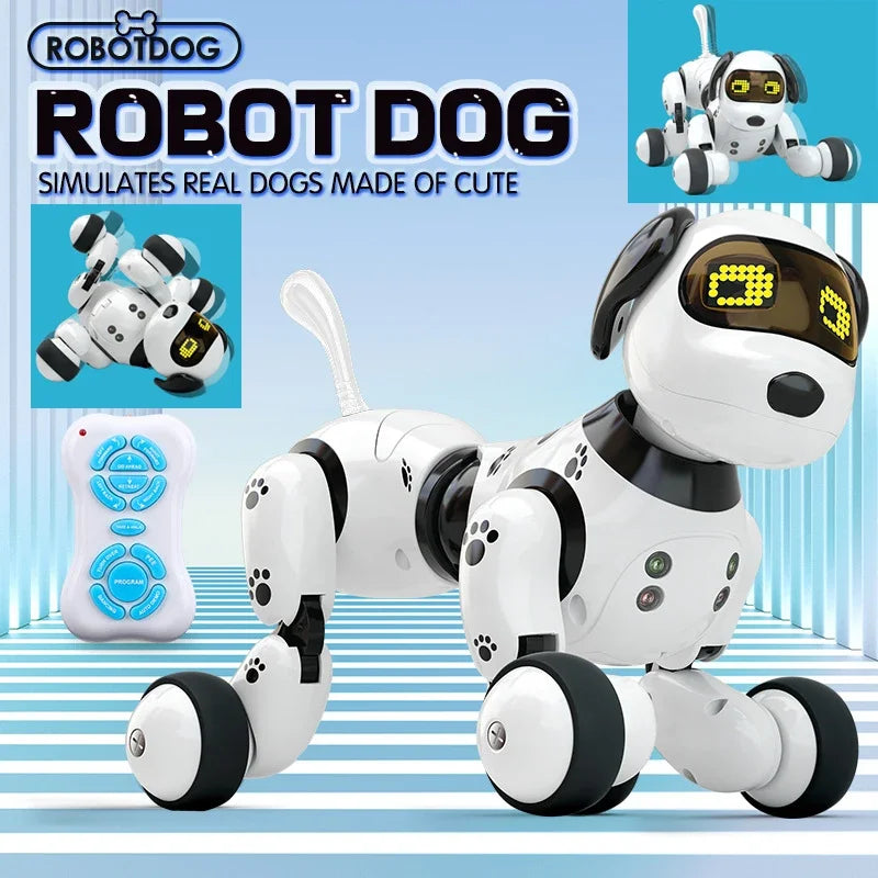 Programming Remote Control Dog Robots Toys Kids Girls Music Dancing Robotic Children Simulation RC Animals Boys Puzzle Smart Pet