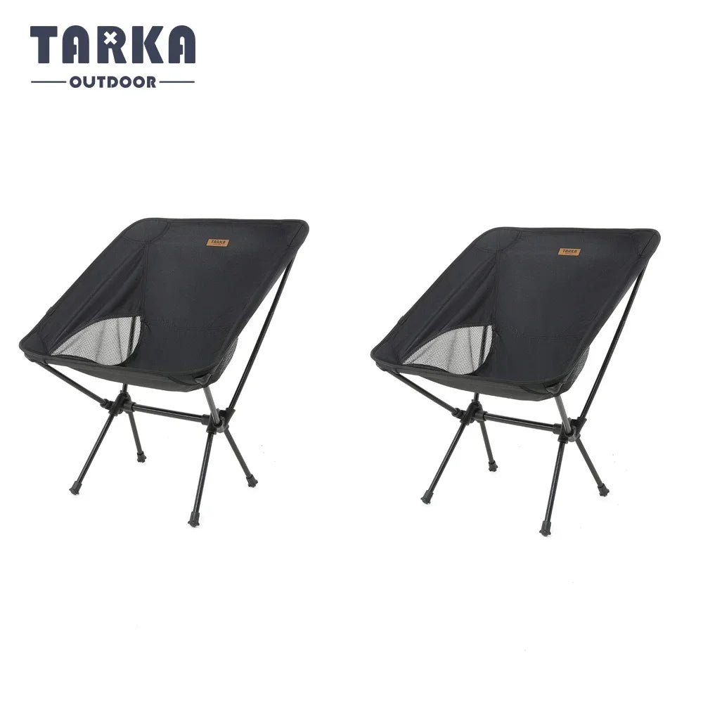 TARKA Foldable Camping Chairs Set Lightweight folding Chair Ultralight  Backpacking Moon Chairs for Garden Picnic Beach Fishing