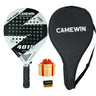 Camewin Padel Racket Tennis Carbon Fiber Soft EVA Face Tennis Paddle Racquet Racket with Padle Bag Cover With Free Gift New Hot