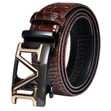 High Quality Mens Belts Black Brown Blue White Green Leather Straps Casual Gold Automatic Buckles Waistband Belt for Men Wedding