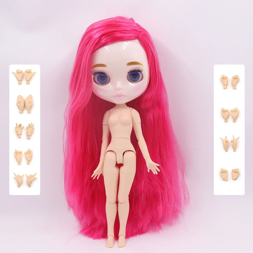 ICY DBS Blyth Doll 1/6 Joint Body 30CM BJD toys Natural shiny face with extra hands AB DIY Fashion Dolls girl gift