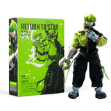 21cm Anime Warrior Doll Action Figurine Model Toys Kits Short Hair  Action Figure Figurine PVC Collection Model Doll Toys