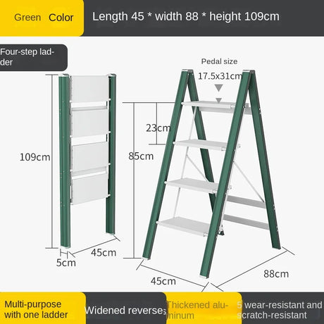 Multifunctional High Stools Kitchen Thickened Telescopic Ladder Stable Structure Step Stool Non-slip Foot Pad Ladder Stool