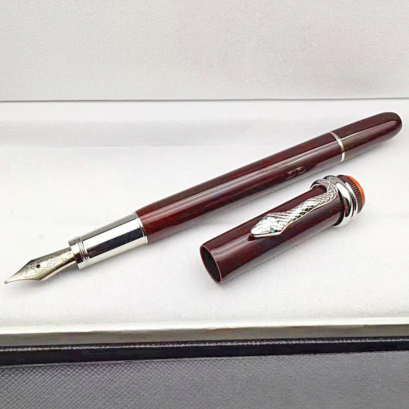 PPS Inheritance Series MB Red&Black Classic Fountain Rollerball Ballpoint Pen with Exquisite Snake Clip Writing Smooth