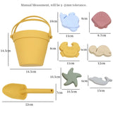 8Pcs Summer Beach Toys for Kids Soft Silicone Sandbox Set Beach Game Toy for Send Children Beach Play Sand Water Play Tools Swim