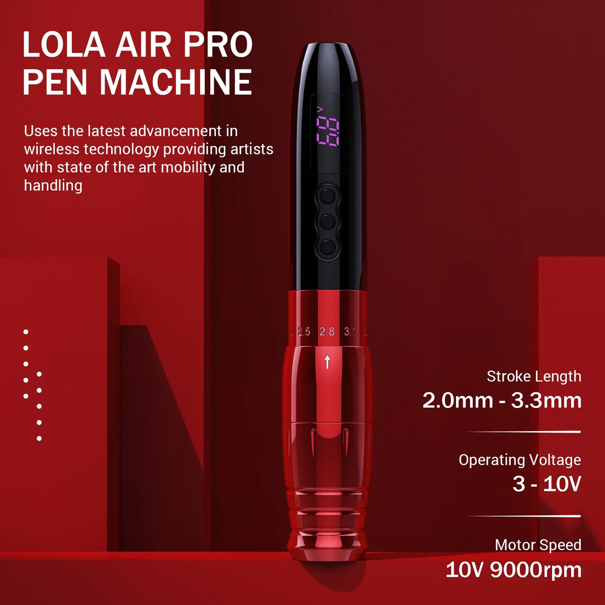 EZ LOLA AIR Pro Wireless Battery Permanent Makeup Pen Machine Tattoo Kits for PMU SMP&TATTOO 20ps EZ Tattoo Needles Cartridge