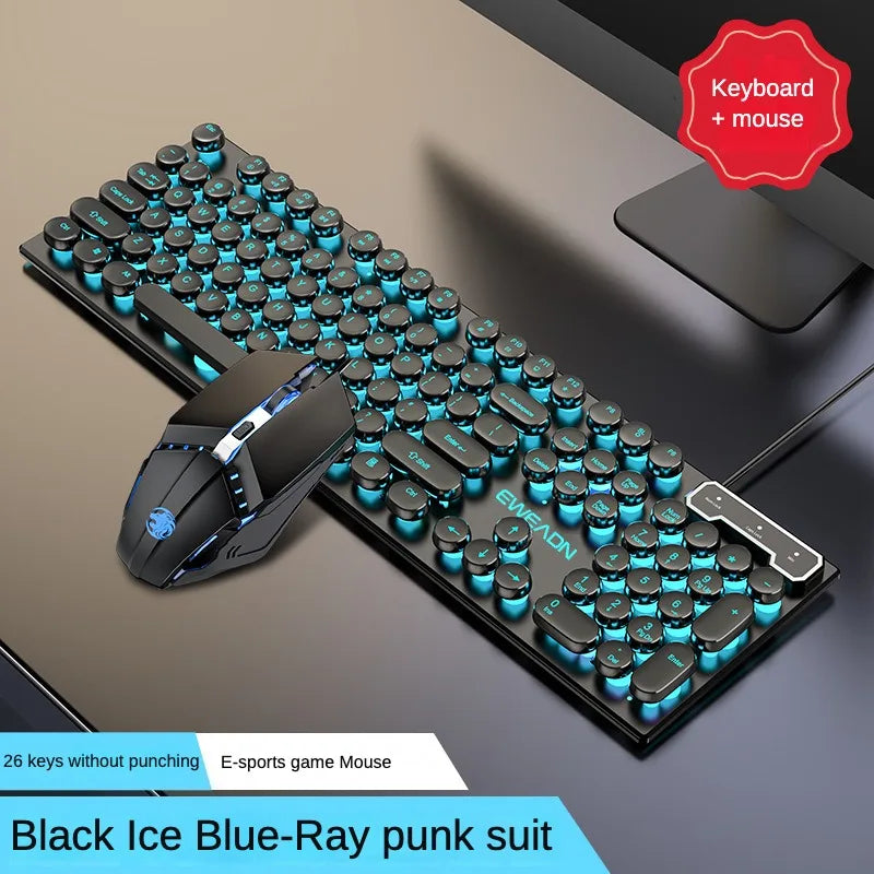 Cool Backlit Floating Button Design 104 Keys Waterproof And Dustproof Ergonomic Gamer Mouse And Keyboard And Headset Kit