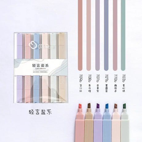 Soft Head Color Pen Color Pen Set Kawaii Highlighter Macaron Morandi Marker Pen Painting Art Notes Special School Supplies