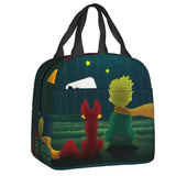 Custom The Little Prince Birds And Stars Lunch Bag Men Women Thermal Cooler Insulated Lunch Box for Adult Office