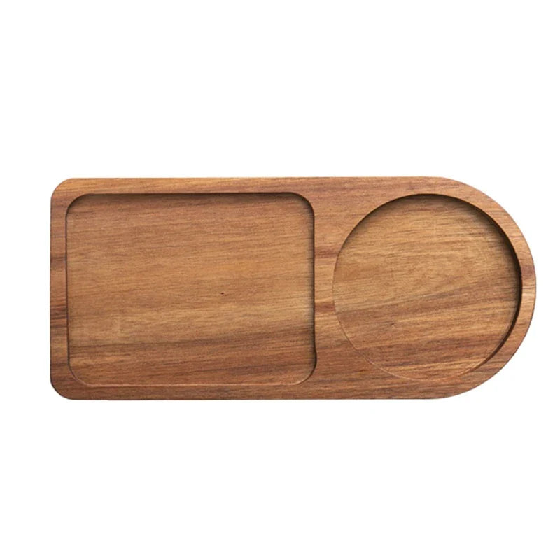 Coffee Tray Wood Plate Breakfast Tray For Serving Food Hospitality Coffeeware Teaware Decor Table Decoration Parts Accessories