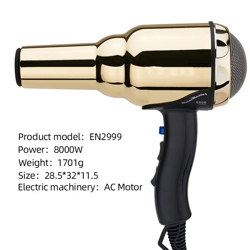 8000W Hair Dryers Home Appliance Multi-gear Blow Drier Hot And Cold Professional Hair dryer Adjustable Personal Care