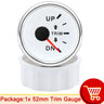 9-32V 52mm Trim Gauge Up to Down Waterproof Trim Meters Balance Instrument for Bus Auto Boat Truck 0-190ohm Trim Tilt Indicator