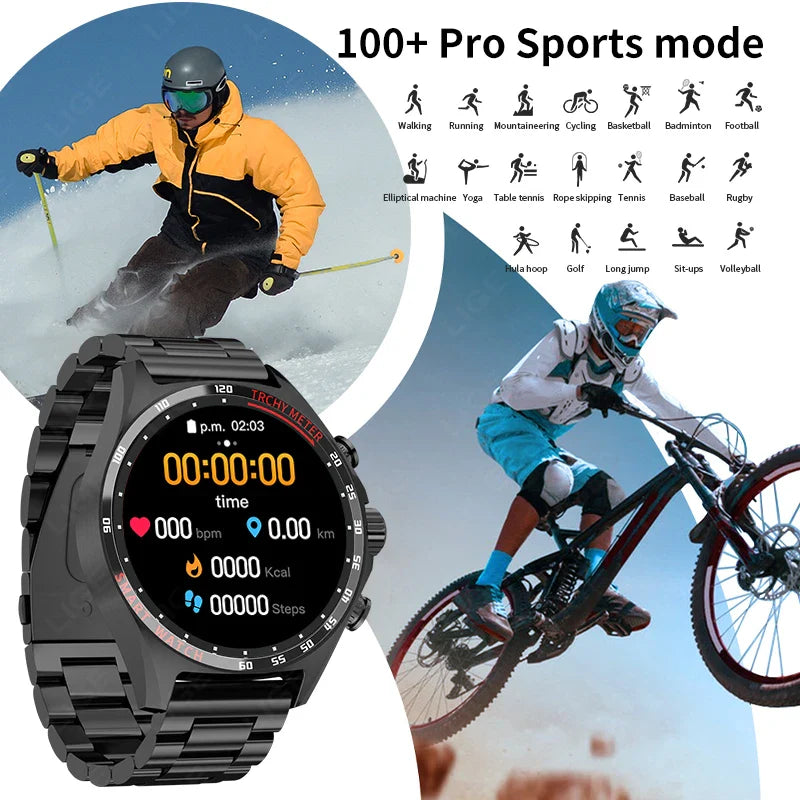 2024 New Bluetooth talk smart watch multi-functional Bluetooth sports waterproof meter step heart rate blood oxygen men's watch