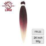 Braiding Hair Pre-stretched Synthetic Jumbo Braiding Hair Extensions 26Inch 90G Red Pink Kanekalon Hair for Afro Crochet Braids