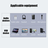 Portable External Usb To 3.5mm Mic Headphone Jack Stereo Headset 3d Sound Card Audio Adapter New Speaker Interface For Laptop