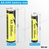 4PCS LiitoKala AAA 1000MAH/AA 2600MAH NiMH 1.2V Rechargeable Battery Suitable for Toys Mice,with 1PC AAA/AA Battery Holder