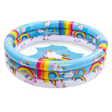 Rainbow Unicorn Baby Removable Swimming Pool Inflatable Pool forChildren Ring Swim Pool Game Water Pool for Summer Fun Ages 3+