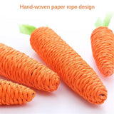 Carrot Shaped Paper Ropes Weave Pet Toy Chew Cat Toy Safe Toy For Kitten Molar Biting Playing Product Interactive Accessory