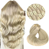 Clip In Human Hair Extensions Straight Natural Light Brown Honey Ombre Balayage Black Hair Pieces For Women Clip-in Full Head