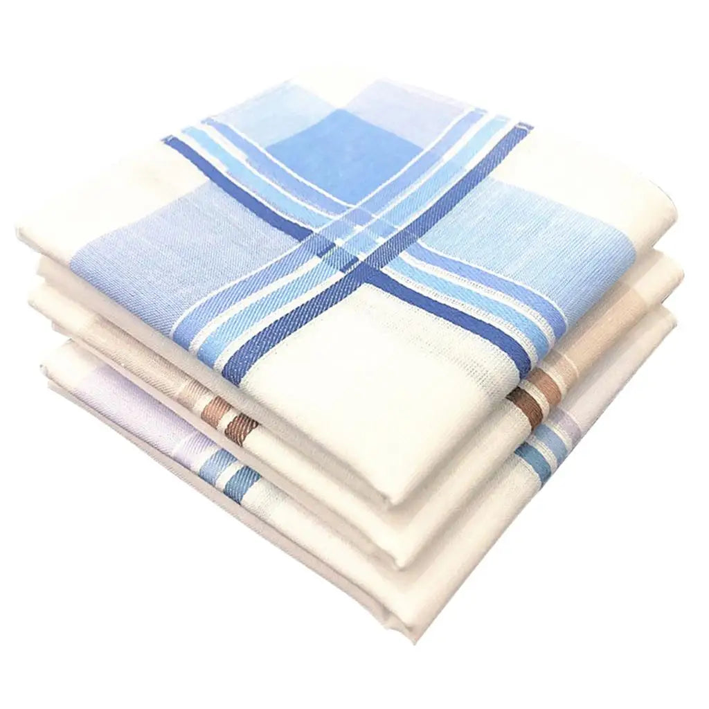 12 PCS Plaid Print Handkerchiefs Party Pocket Square Gift Set 15.75x15.75"