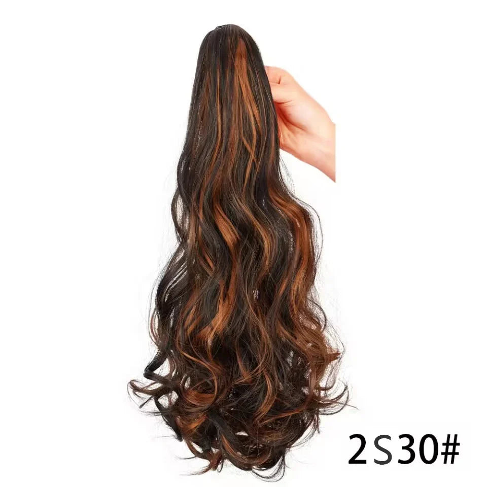 Ponytail Extension Wavy Curly Ponytail Hair Extension Synthetic Hair Extensions Ponytail Drawstring Hairpieces for Women