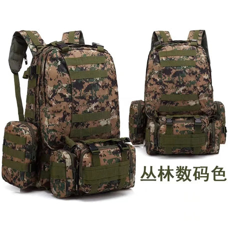 55L Tactical Backpack 4 in 1Military Army Molle Backpack Mochilas Sport Bag Waterproof Outdoor Hiking Trekking Camping Rucksack