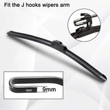 For Renault Megane 2 2002-2006 Car Front Rear Wiper Blades Soft Rubber Windscreen Wipers Auto Windshield 24"18"9" 2003 2004 2005