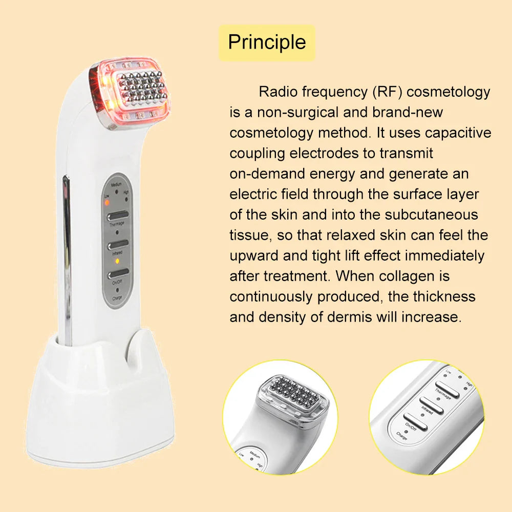 AOKO RF Facial Lifting Device Remove Wrinkles Skin Tightening Dot Matrix Radio Frequency Skin Care Tools Face Shrink Pores