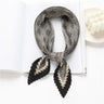 2023 Brand Crinkle Scarf Women Silk Satin Square Neck Tie Hand  Wirst Female Headscarves Bandana Shawl  Leopard Hair Foulard