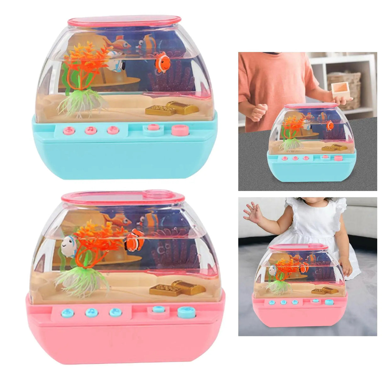 Aquarium  Tank Decoration ,Cartoon with Music with Moving  Mini