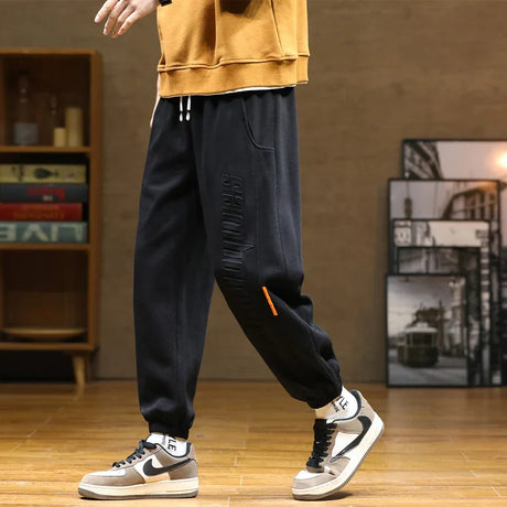 2022 New Men's Sweatpants Baggy Joggers Fashion Letter Hip Hop Streetwear Harem Pant Men Casual Cotton Loose Trousers 8XL