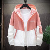 Summer skin Coats Men Ultra Light UV Sun Protection Big Size Hooded Windbreaker Jacket Men Striped Casual Outwear