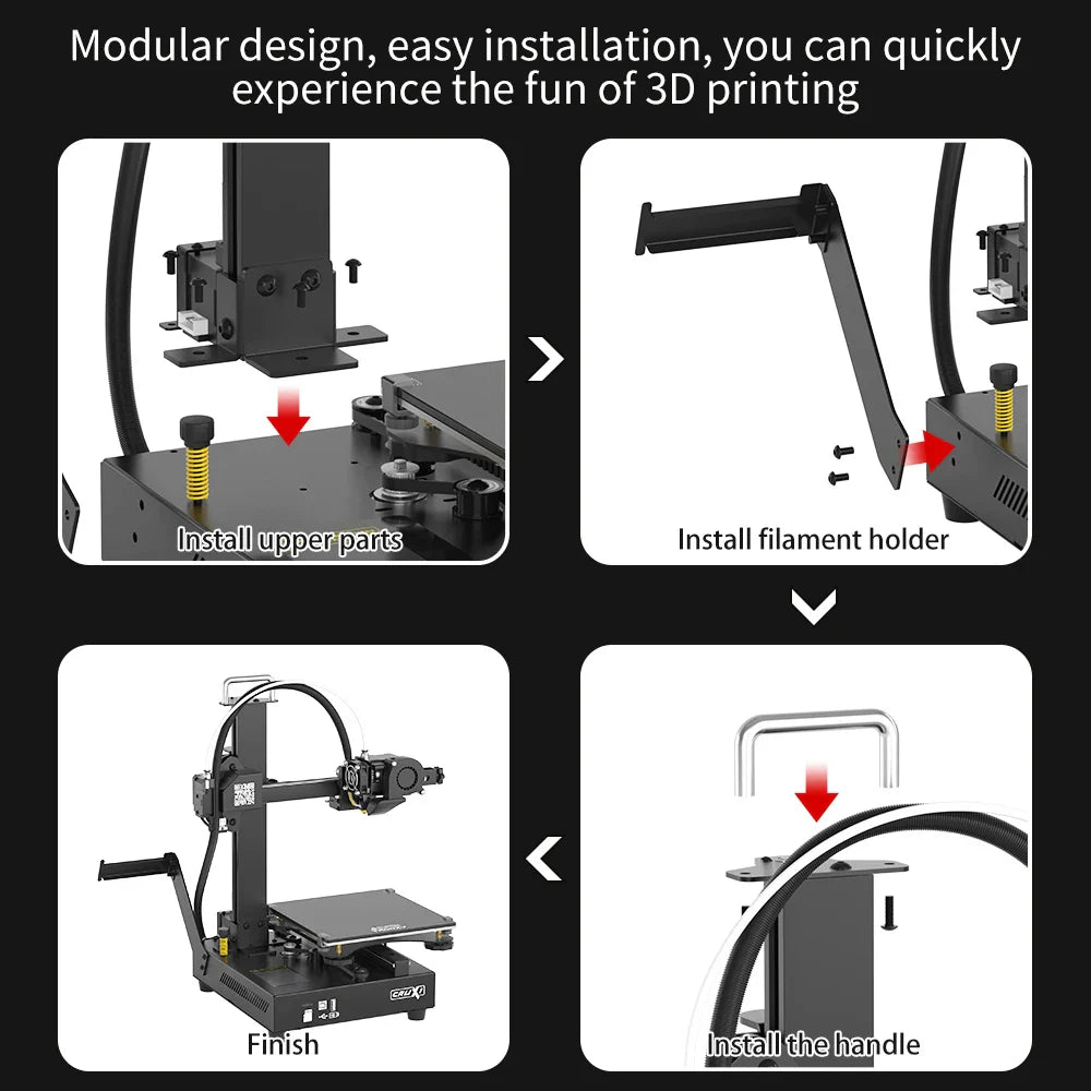 Tronxy 3D Printer CRUX 1 FDM Smart Filament Sensor Self-assemble Proximal Direct Extrusion DIY 3d Printer Kit 180*180*180mm