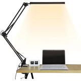 LED Desk Lamp With Clip, Desk Lamp With Eye Care, Office Light With Adjustable Brightness  3 Lighting Modes, 10 Brightness