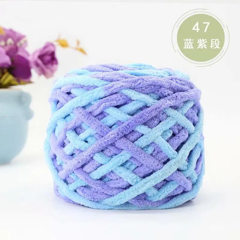 100g Chenille Knitting Yarn Crocheting Hair Soft and Comfortable Knitting Crochet Yarn for Hand Knitting Sweaters and Hats Knit