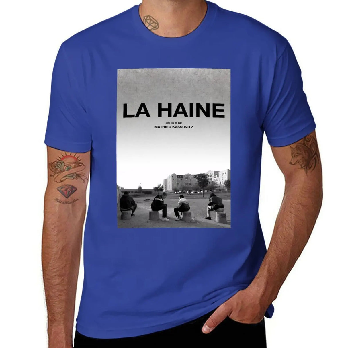 New La Haine Poster Film Movie T-Shirt quick drying shirt anime cute tops summer tops mens plain t shirts