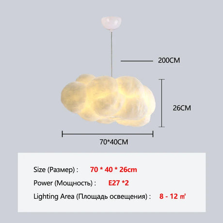 Cloud Chandelier Restaurant Lamps Modern White Floating Cloud Pendant Light Dining Room Hanging Lamp Kitchen Island Decor Light