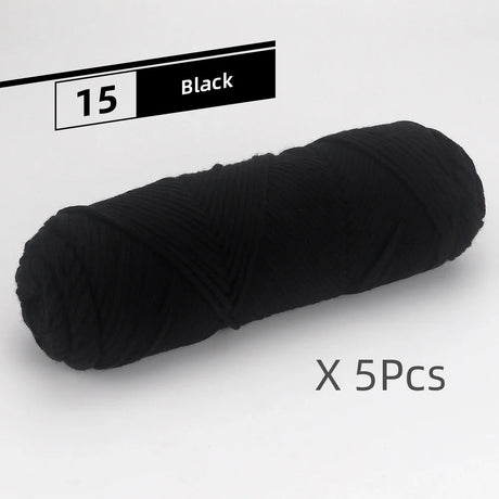 5 Pcs Cotton Select Yarn 17.63oz/500g, Light Worsted Thick Yarn For Knitting Baby Wool Crochet Scarfcoat Sweater Weave Thread