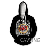 New Fashion 3D Print  SLAYER ROCK  Zipper Hoodies Zip Up Hooded Sweatshirts Harajuku Hoodie Hip Hop Sweatshirts