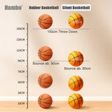 Bouncing Mute Ball Indoor Silent Basketball 24cm Foam Basketball Silent Soft Ball Size 7 Air Bounce Basket Ball 3/5/7 Sports Toy