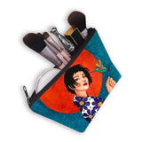 Fashion Lady Painting Print Cosmetic Bag Woman Portable Travel Makeup Storage Bags Afro Girl Cosmetic Case Lipstick Holder Bag