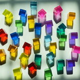 Acrylic Cubes Rainbow Gem Blocks Transparent Stacking Toys Sensory Training Crystal Toys Early Educational Toys for Children