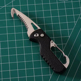 Portable Folding Knife Express Package Knife Gift Keychain Serrated Hook Knife Outdoor Camping Carry-on Survival Tool Box Opener