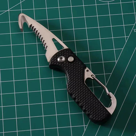 Portable Folding Knife Express Package Knife Gift Keychain Serrated Hook Knife Outdoor Camping Carry-on Survival Tool Box Opener